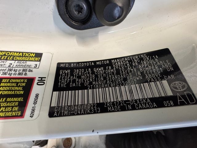 2015 Toyota Corolla S Plus