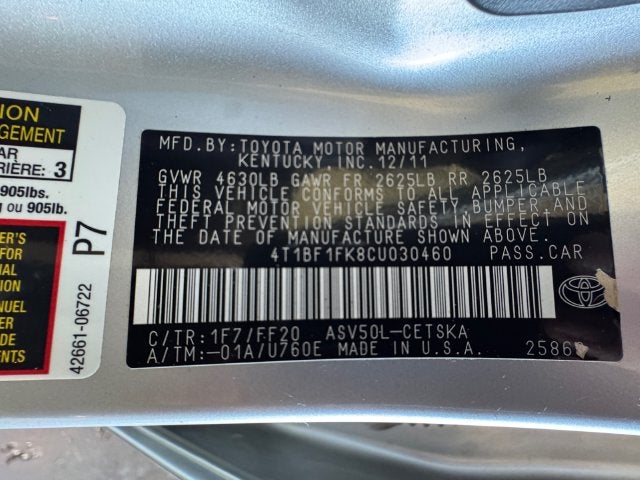 2012 Toyota Camry SE