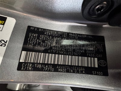 2020 Toyota Camry Hybrid XLE