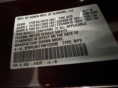 2019 Honda Odyssey EX-L