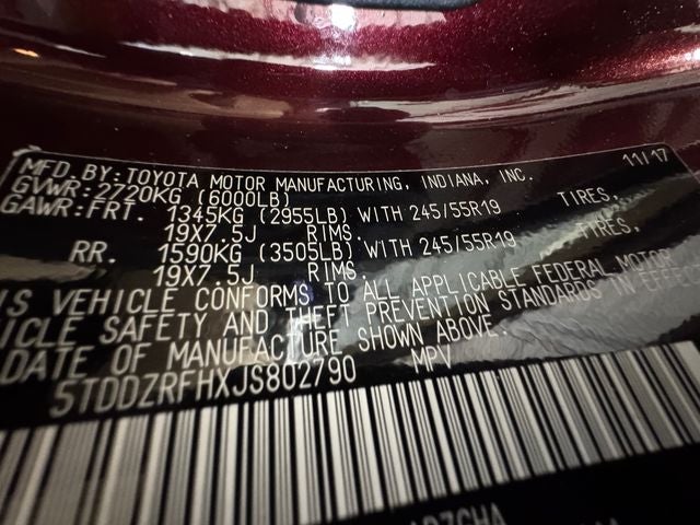 2018 Toyota Highlander Limited Platinum