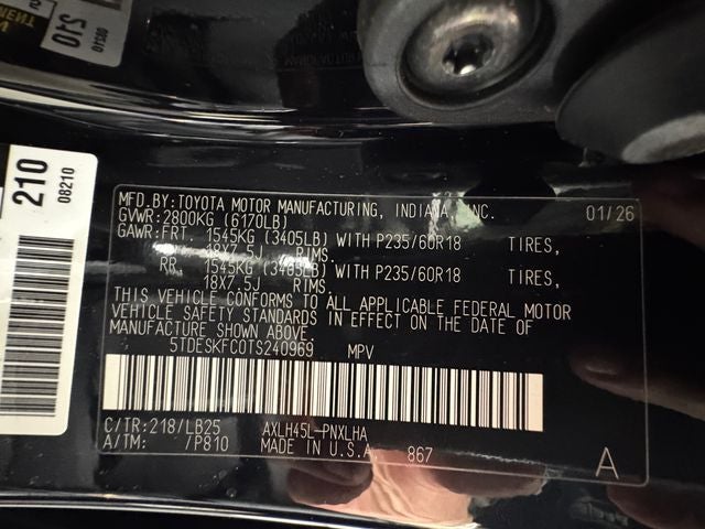2026 Toyota Sienna Platinum 7 Passenger