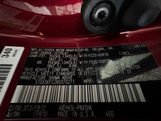 2022 Toyota Sienna XSE 7 Passenger