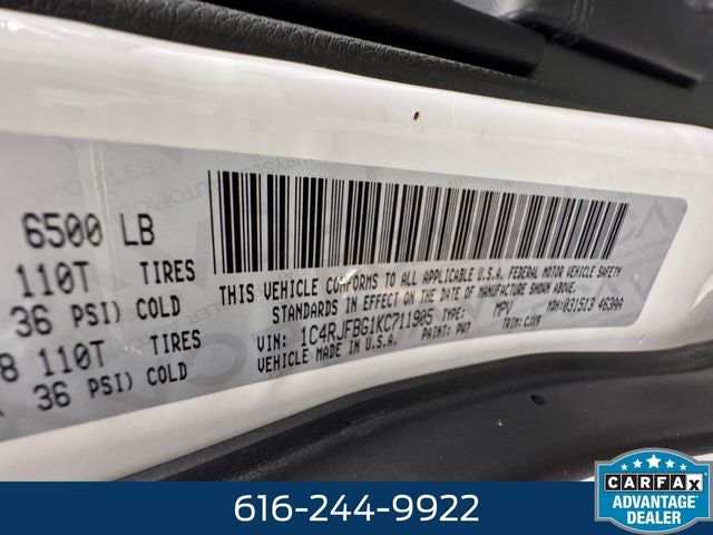 2019 Jeep Grand Cherokee Limited 3.6 Liter V6 4WD