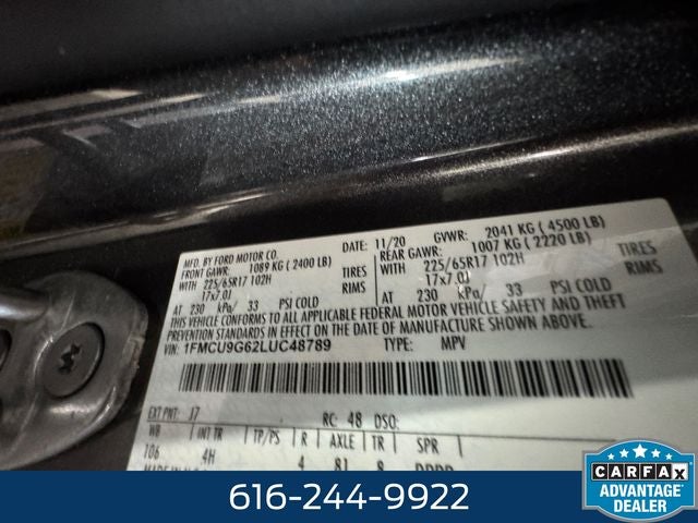 2020 Ford Escape SE 1.5 Liter EcoBoost AWD