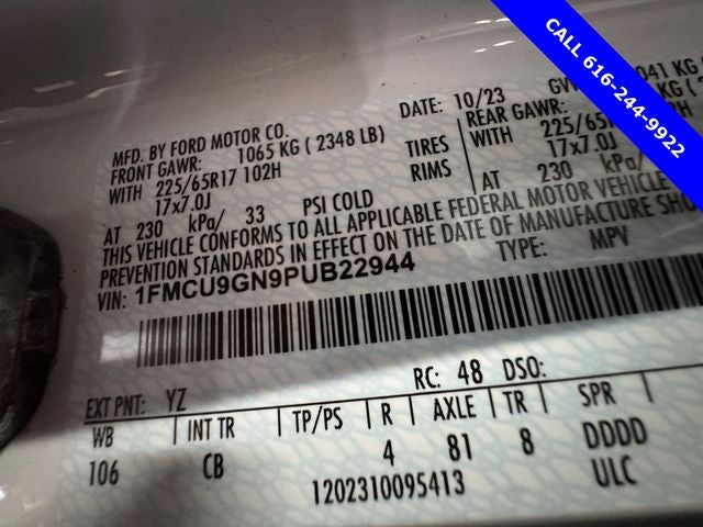 2023 Ford Escape Active 1.5 Liter EcoBoost AWD