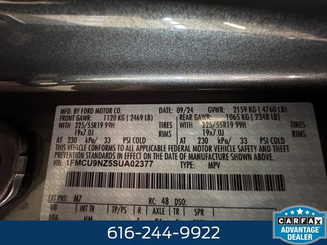 2025 Ford Escape Hybrid ST-Line Select 2.5 Liter AWD