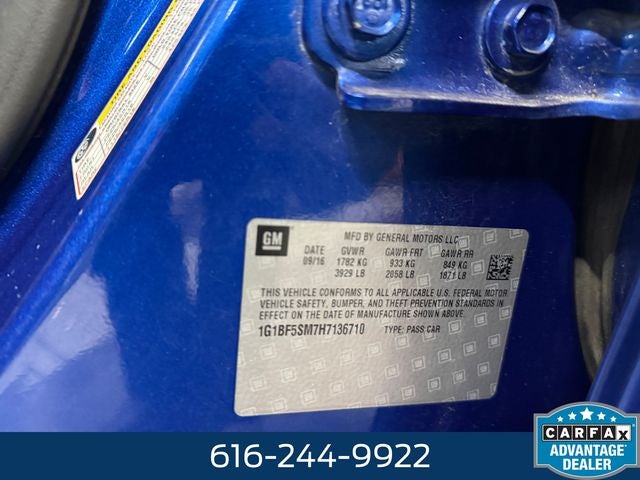 2017 Chevrolet Cruze Premier 1.4 Liter Sedan