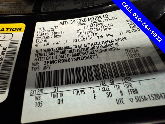 2022 Ford Bronco Sport Big Bend 1.5 Liter EcoBoost 4WD