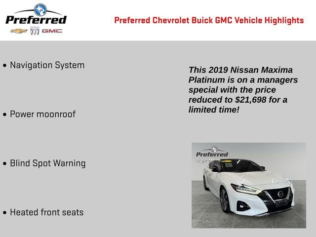 2019 Nissan Maxima 3.5 Platinum