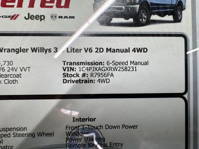 2024 Jeep Wrangler 2-Door Willys 4x4