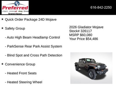 2026 Jeep Gladiator GLADIATOR MOJAVE 4X4