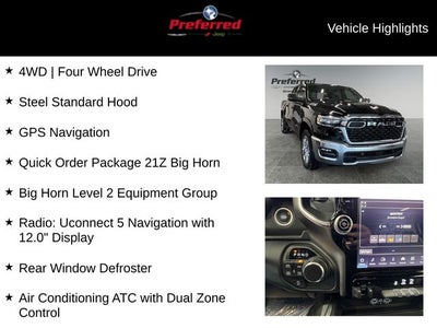 2026 RAM Ram 1500 RAM 1500 BIG HORN CREW CAB 4X4 5'7' BOX