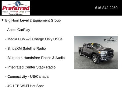2022 RAM 1500 Big Horn Crew Cab 4x4 5'7' Box
