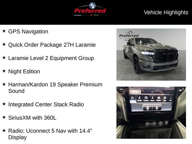2026 RAM Ram 1500 RAM 1500 LARAMIE CREW CAB 4X4 5'7' BOX