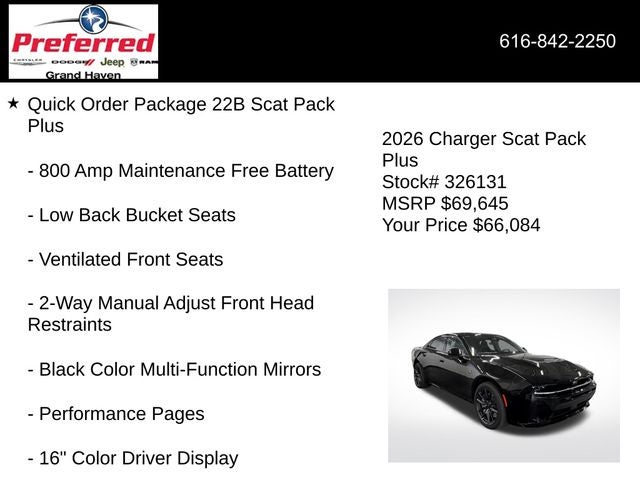 2026 Dodge Charger CHARGER SCAT PACK PLUS 4-DOOR AWD