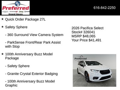 2026 Chrysler Pacifica PACIFICA SELECT