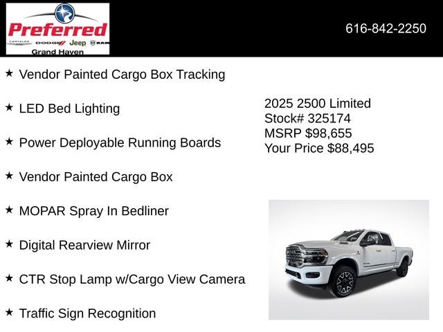 2025 RAM Ram 2500 RAM 2500 LIMITED CREW CAB 4X4 6'4' BOX