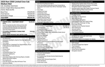 2025 RAM Ram 2500 RAM 2500 LIMITED CREW CAB 4X4 6'4' BOX