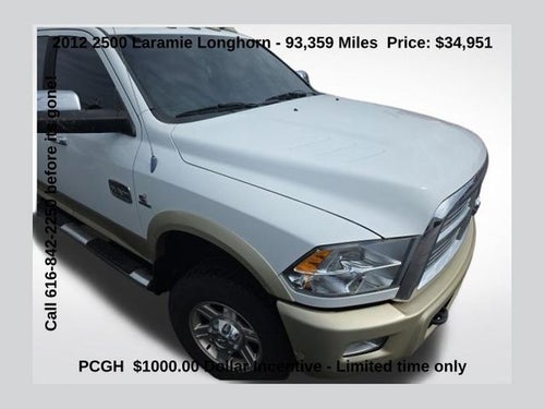 2012 RAM 2500 Laramie Longhorn 6.7 Liter I6 Cummins Turbodiesel 4D Mega Cab 4WD