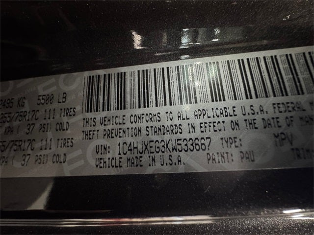 2019 Jeep Wrangler Unlimited Moab 3.6 Liter V6 4D Automatic 4WD