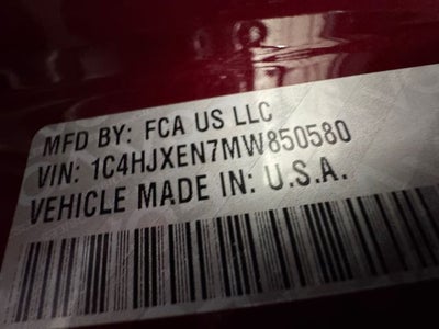 2021 Jeep Wrangler Unlimited Sahara Altitude 2.0 Liter 4D Automatic 4WD