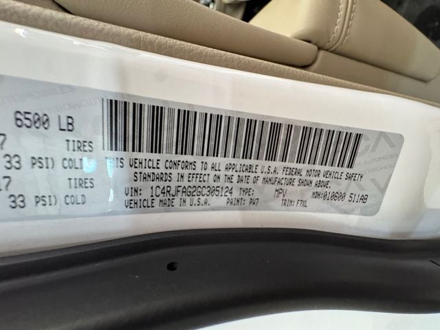 2016 Jeep Grand Cherokee Laredo 3.6 Liter V6 4WD