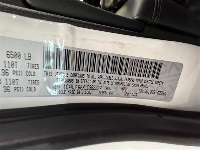 2020 Jeep Grand Cherokee Limited 3.6 Liter V6 4WD