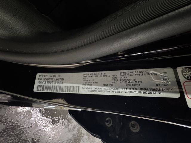 2020 RAM 1500 Big Horn/Lone Star 5.7 Liter V8 Hemi Crew Cab 4WD