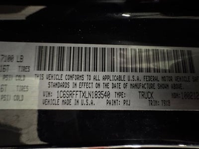 2020 RAM 1500 Big Horn/Lone Star 5.7 Liter V8 Hemi Crew Cab 4WD