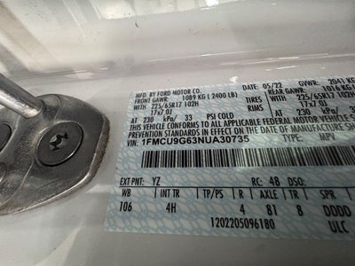 2022 Ford Escape SE 1.5 Liter EcoBoost AWD