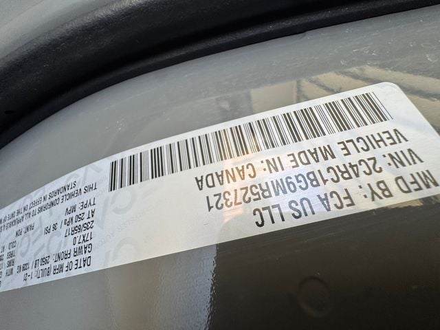 2021 Chrysler Pacifica Touring L 3.6 Liter V6 7 Passenger 3rd Row Seating