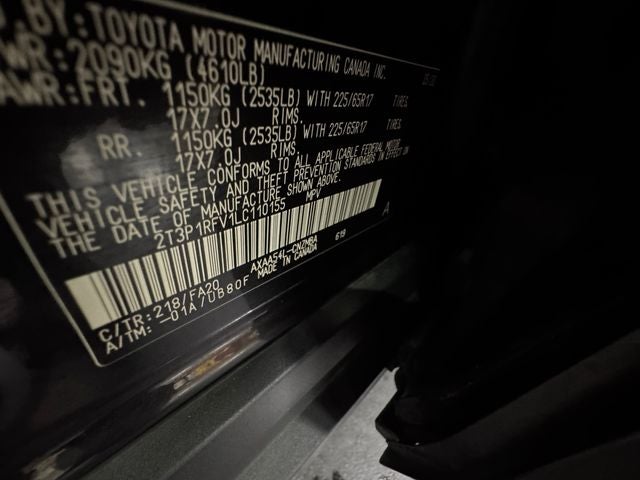 2020 Toyota RAV4 XLE 2.5 Liter AWD