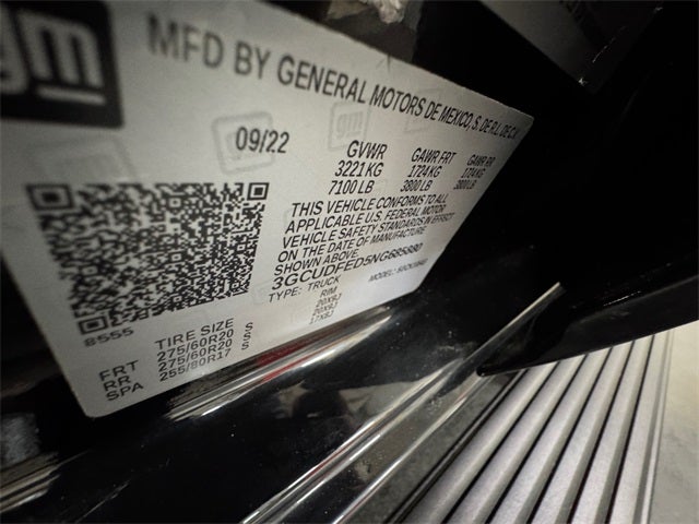 2022 Chevrolet Silverado 1500 LT Trail Boss 5.3 Liter V8 EcoTec3 Crew Cab 4WD