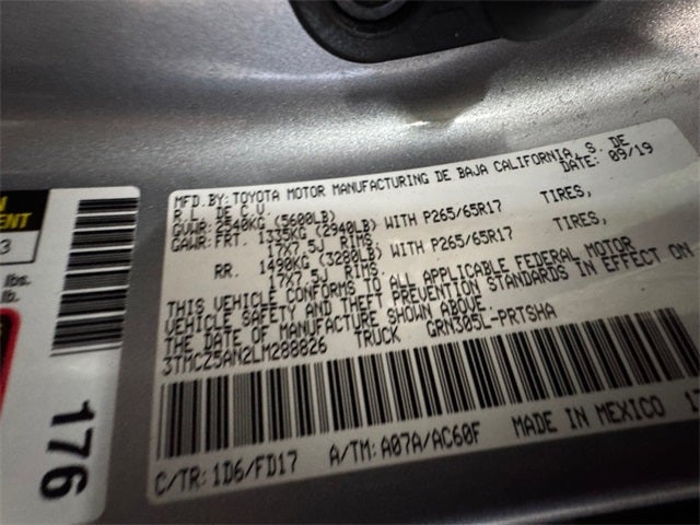 2020 Toyota Tacoma 3.5 Liter V6 4D Double Cab 4WD 3.5L V6