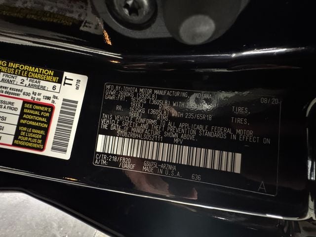2020 Toyota Highlander LE 3.5 Liter V6 AWD 3rd Row Seating