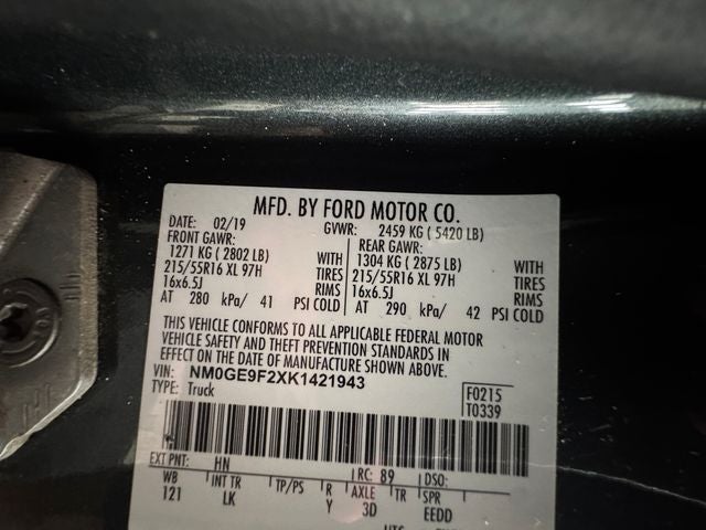 2019 Ford Transit Connect XLT 2.0 Liter I4 4D Wagon