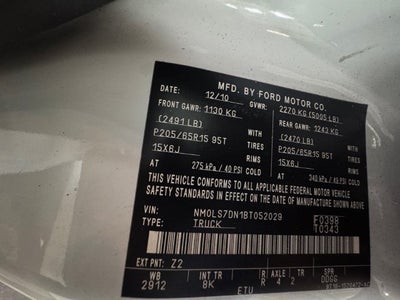 2011 Ford Transit Connect XLT 2.0 Liter I4 4D cargo Van FWD
